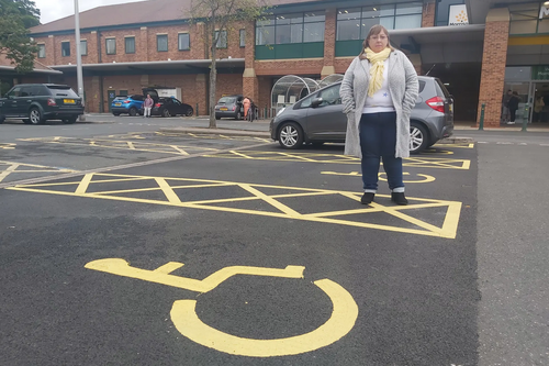 Heather Fagan at Morrison's car park