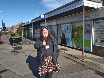 Margaret Crosby at the Hastings Hill shops