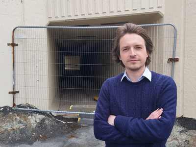 Niall Hodson at the Durham Road subway next to University Metro station