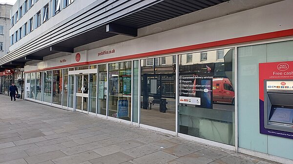 The outside of Fawcett Street Post Office, Sunderland city centre